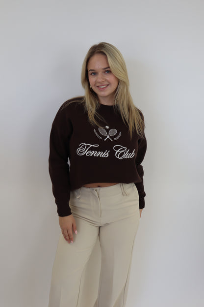Tennis Club Sweater - Brown