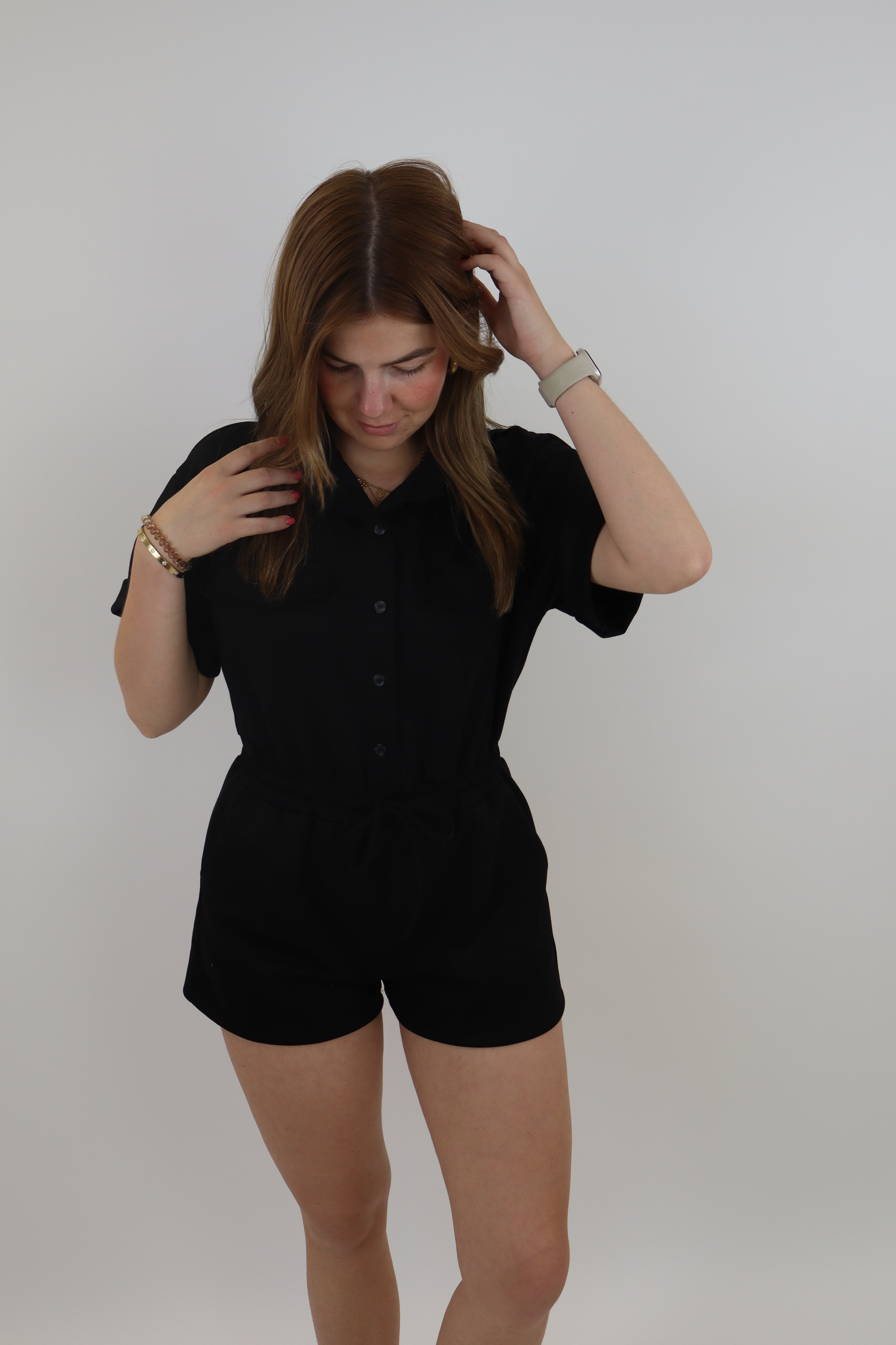 Marie Jogging Playsuit Zwart
