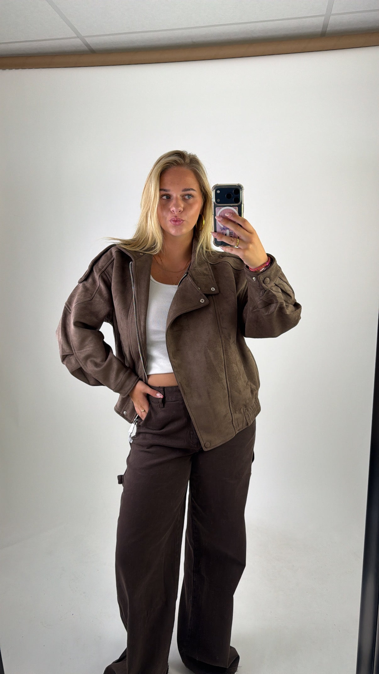 Naya Suede Jacket Brown
