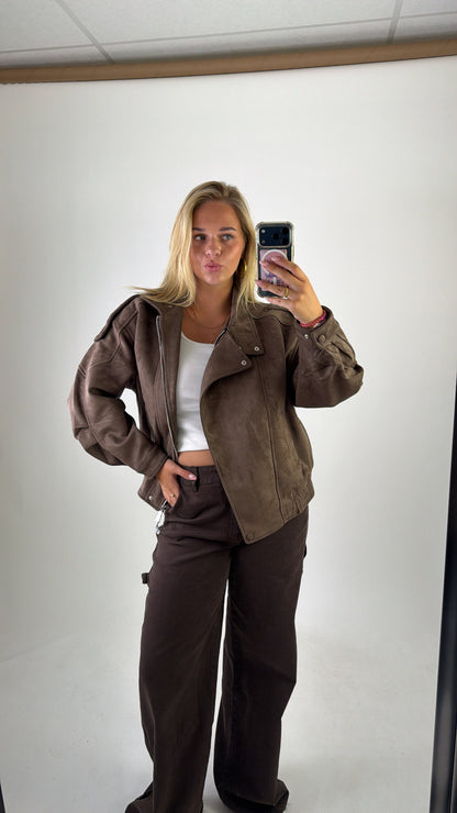 Naya Suede Jacket Brown