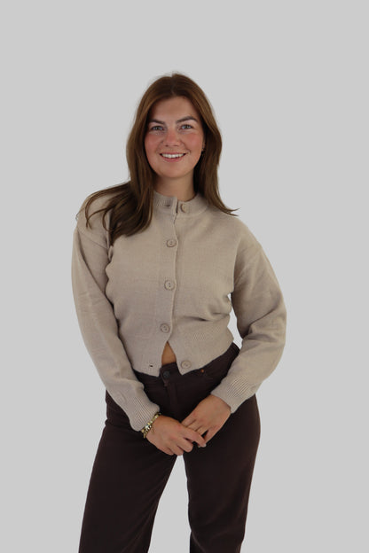 By Kie Knitted Cardigan Beige