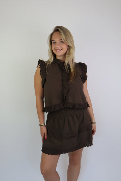 Lena Two Piece Set Brown