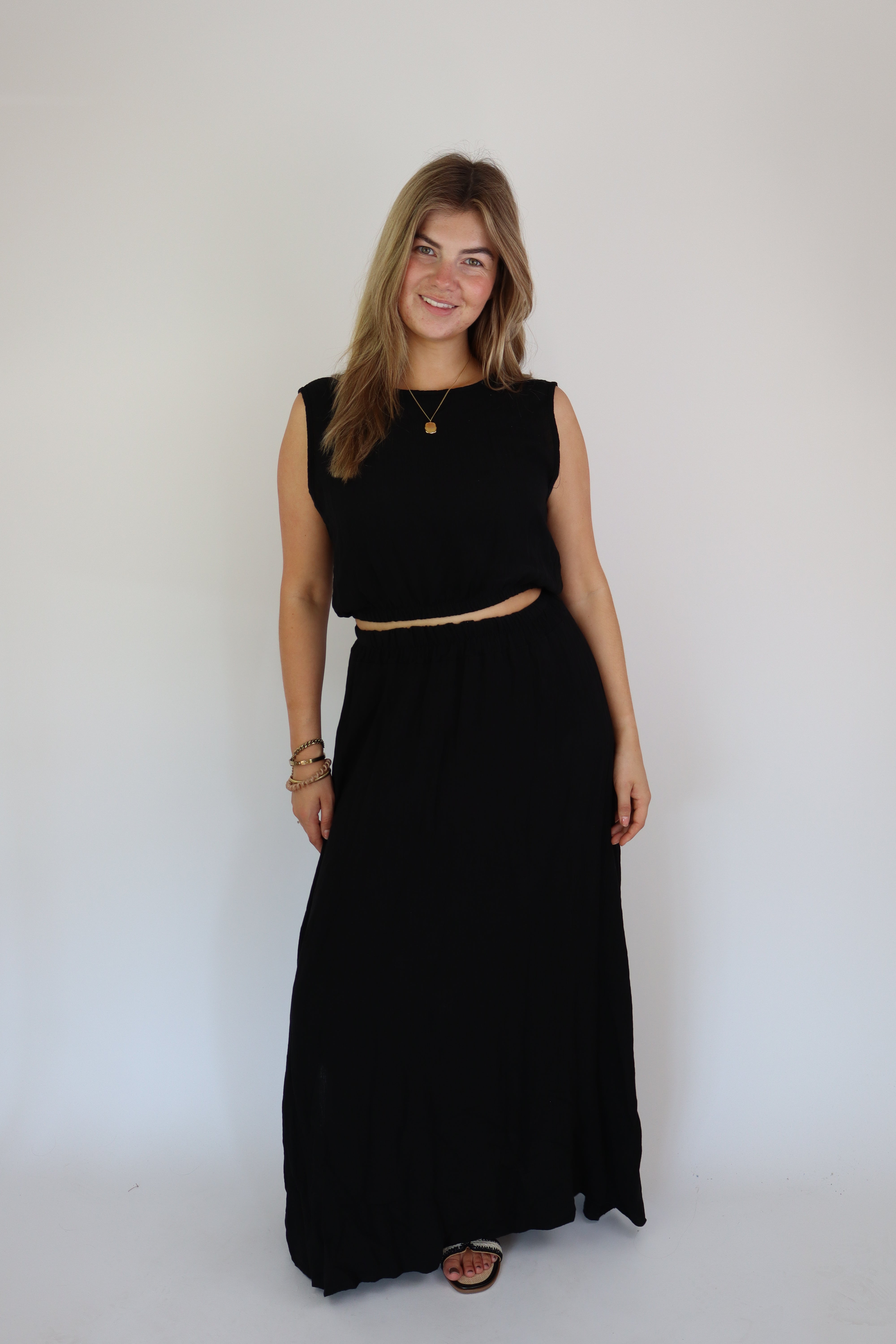 Summer Two Piece Set Black