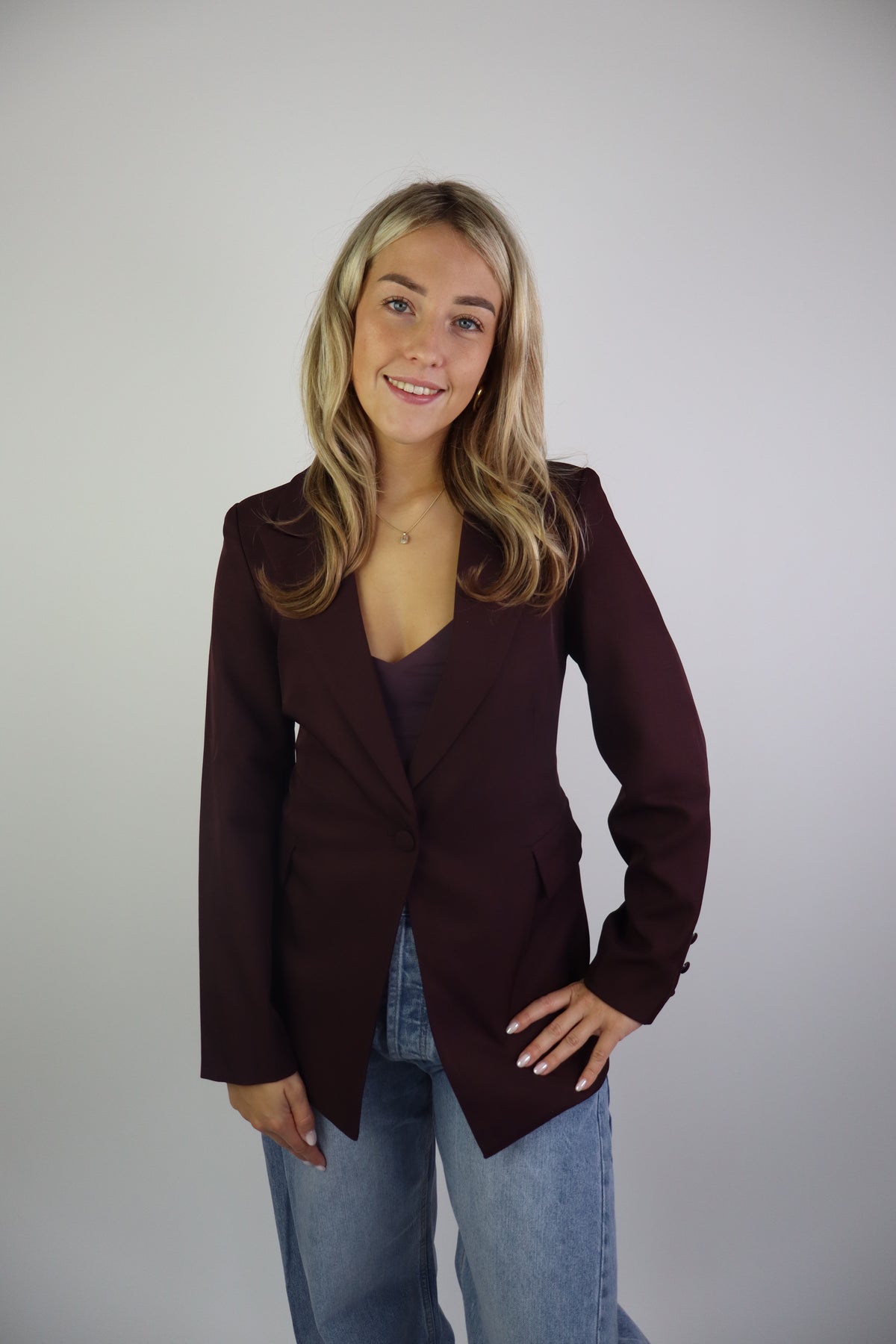 Maison Sophie Blazer Bordeaux