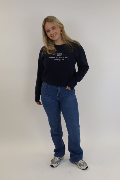 Extra Long Wide Leg Jeans Dark Denim | RD3272-1