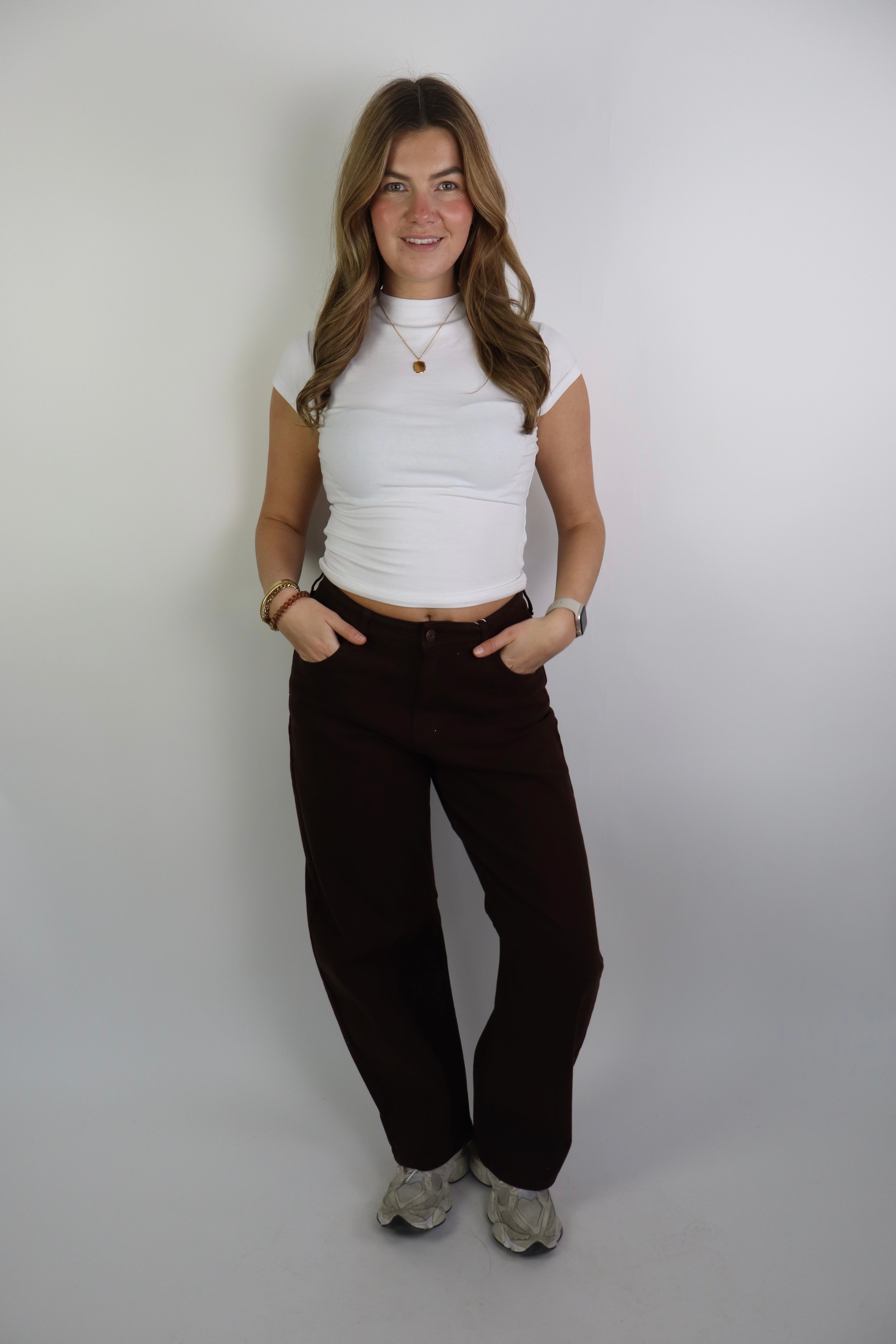 Millie Balloon Jeans Brown 839