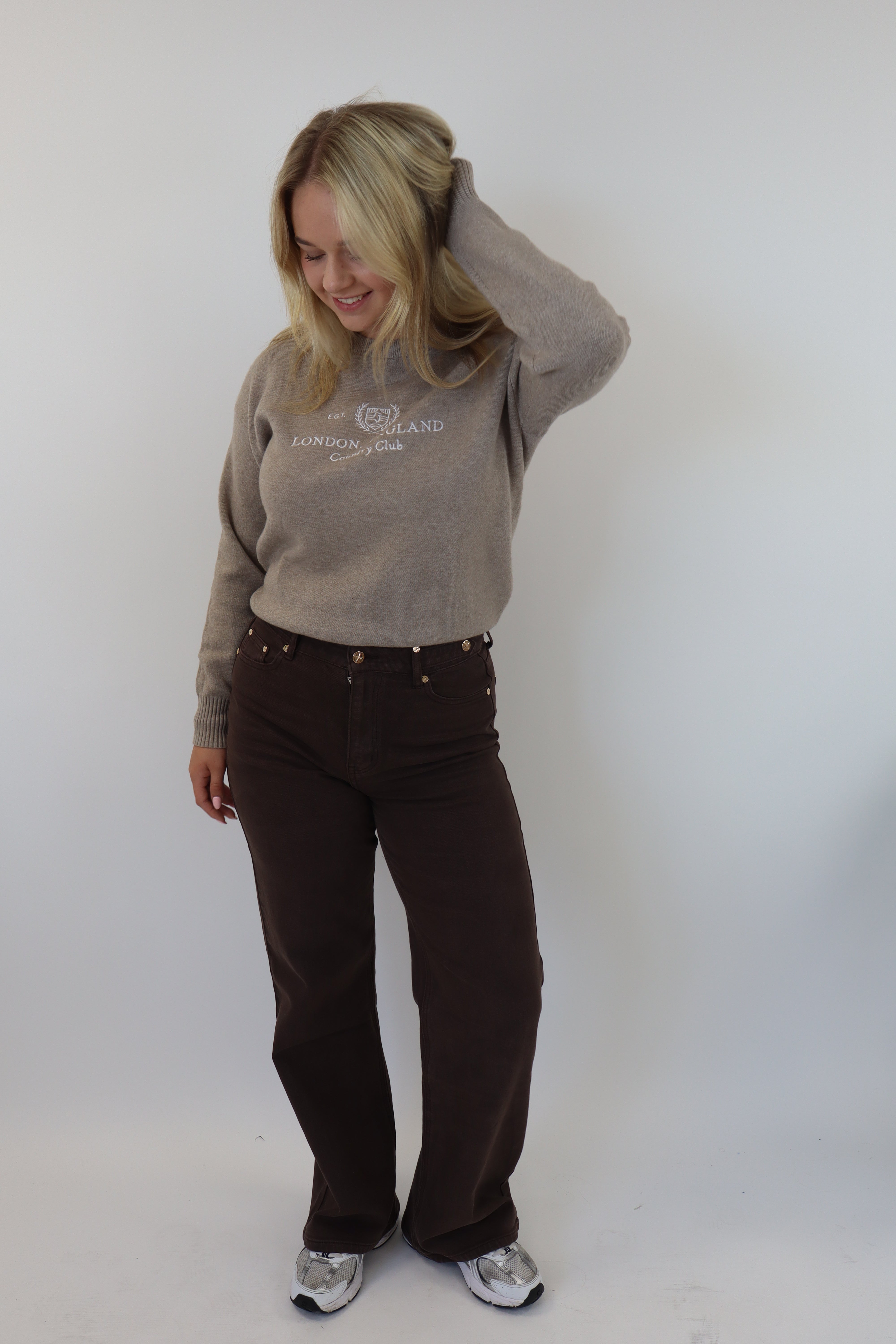 Suzan Wide Leg Jeans | Bruin W3368-C