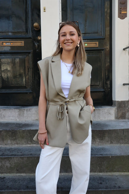 Evy Gilet Olive Green| 24749