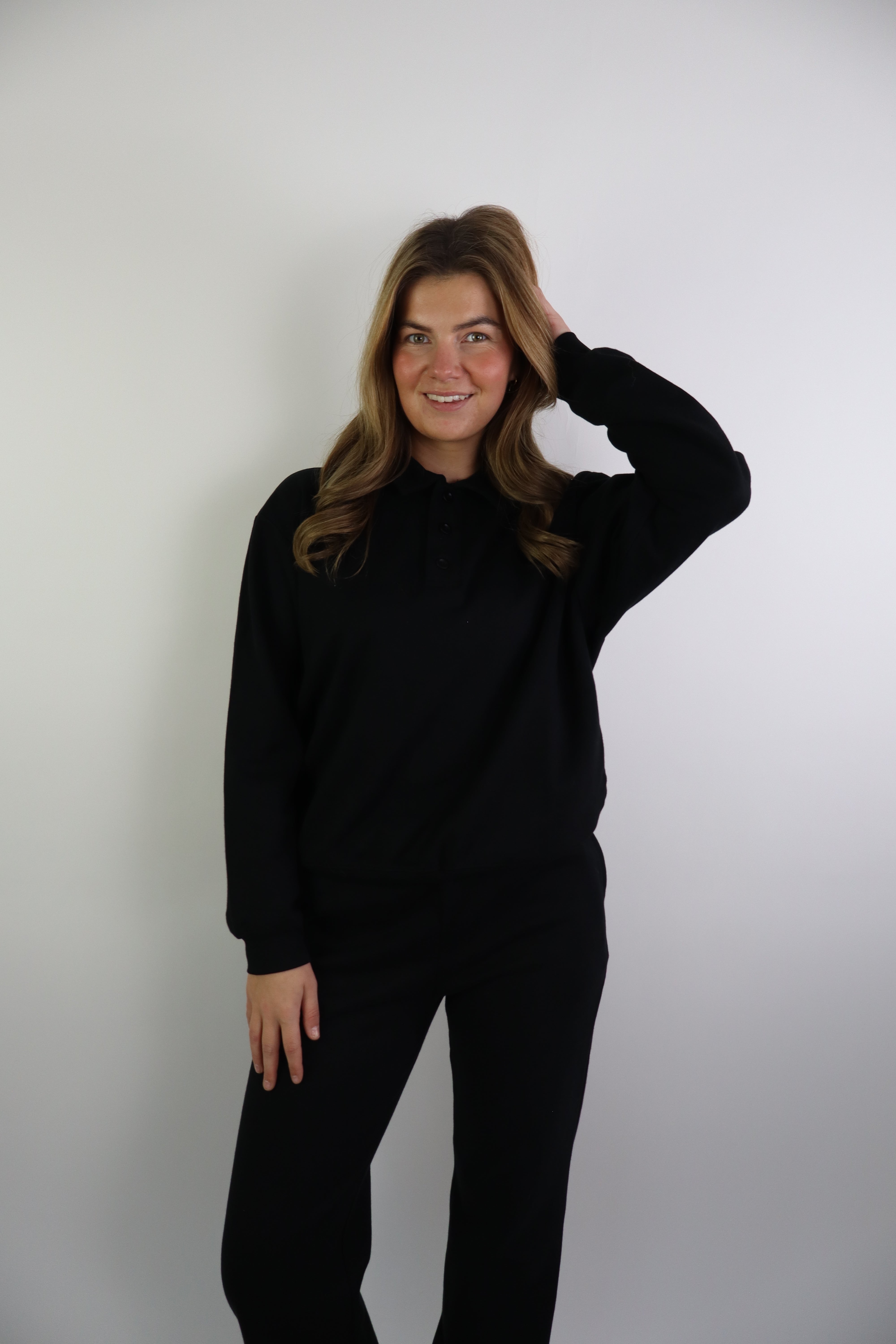 By Kie Basic Polo Sweater Black