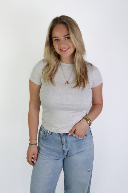 Pien Basic Top Grey