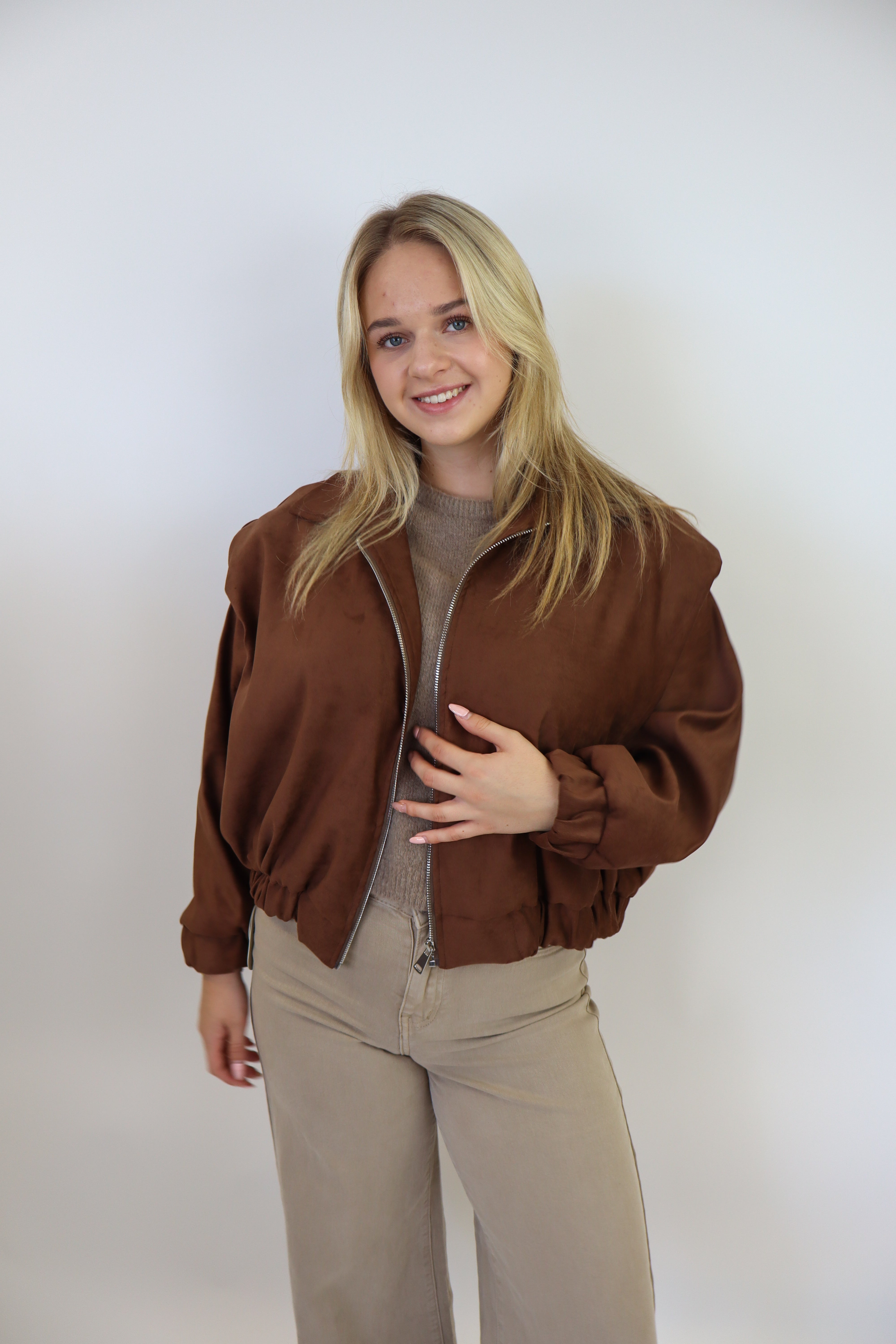 Nienke Suede Jacket Camel