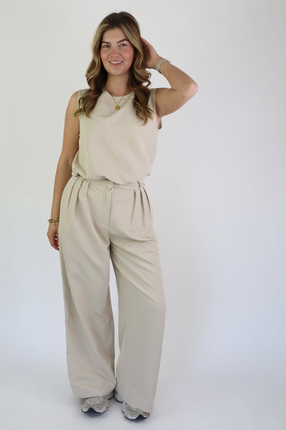 Kyra Two Piece Set Beige