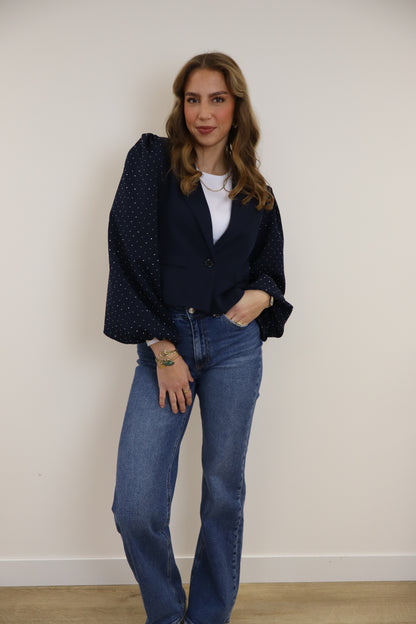 Dark Denim Destroyed Jeans Tall W3756