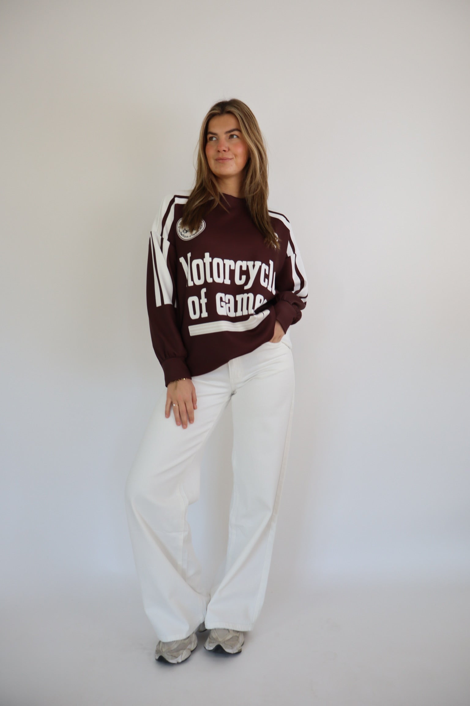 Isa Low Waist Jeans White Q206-T