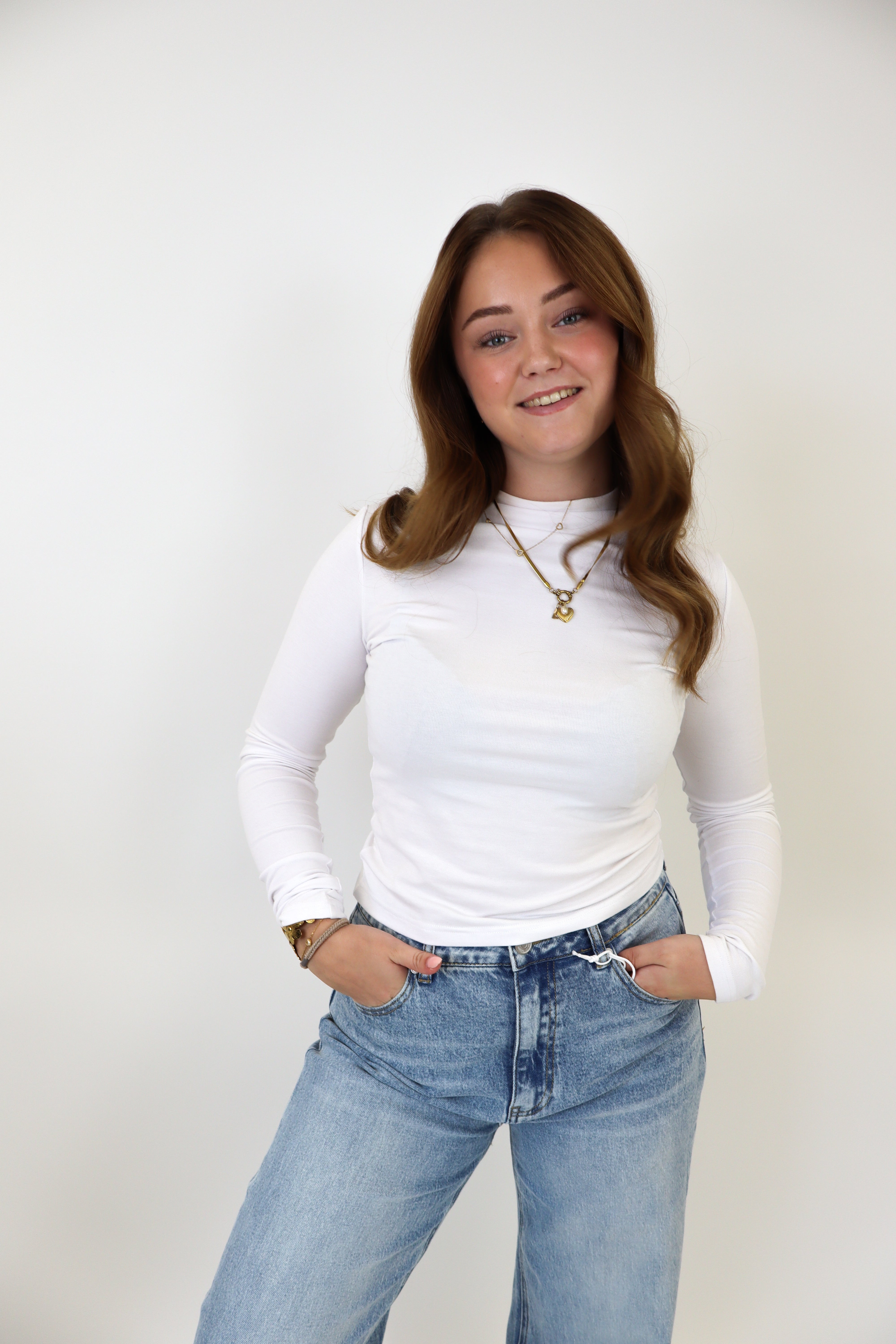 Leanne Long Sleeve Top - Wit