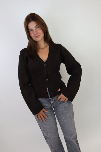Suzie Cardigan Dark Brown