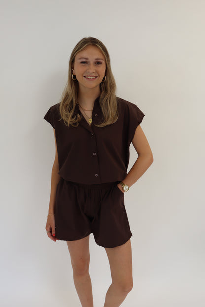 Kim Travel Blouse Bruin
