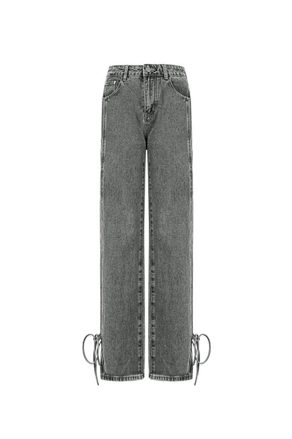 Jeans Met Strikjes Grijs