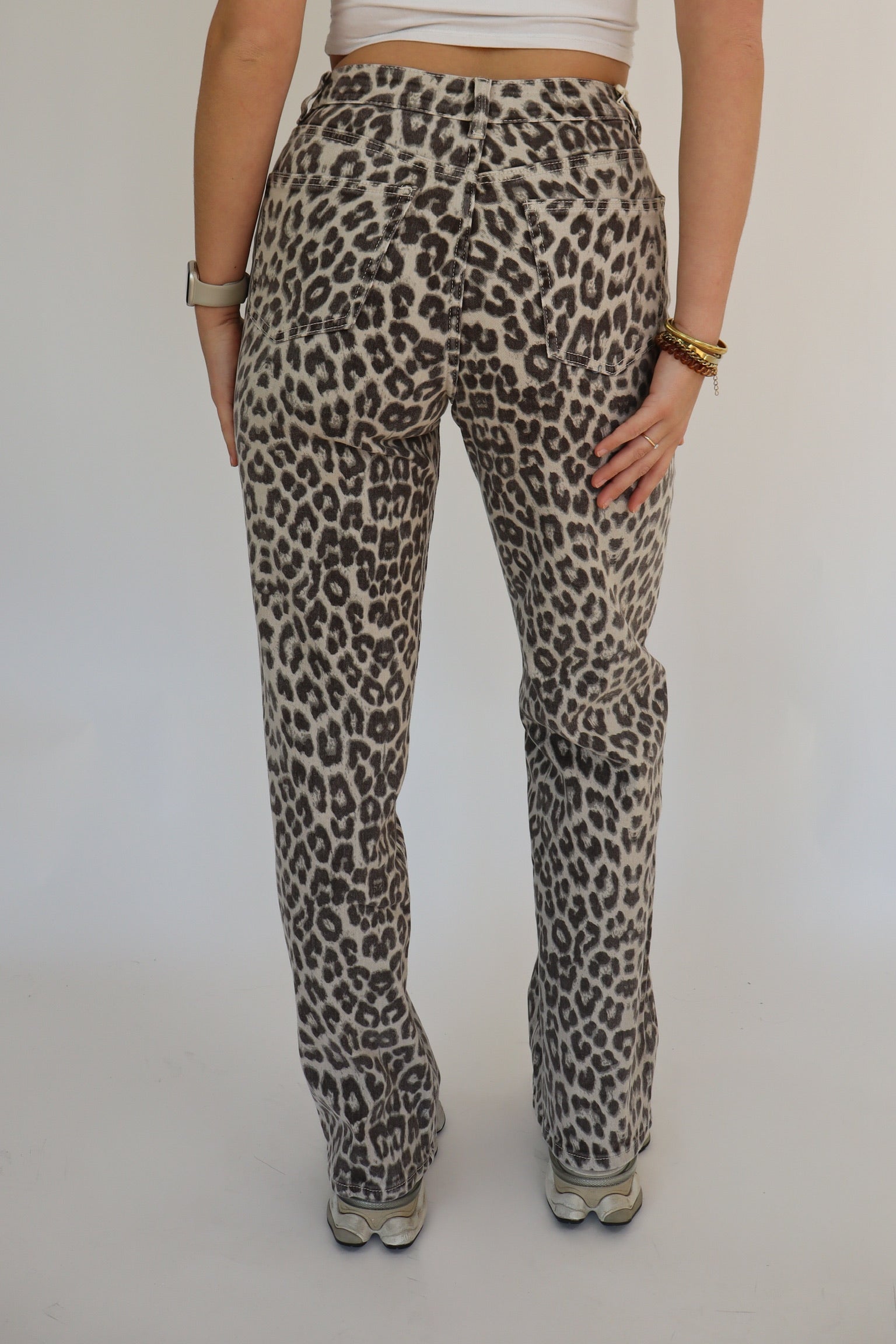 Leopard Straight Leg Jeans RD9195
