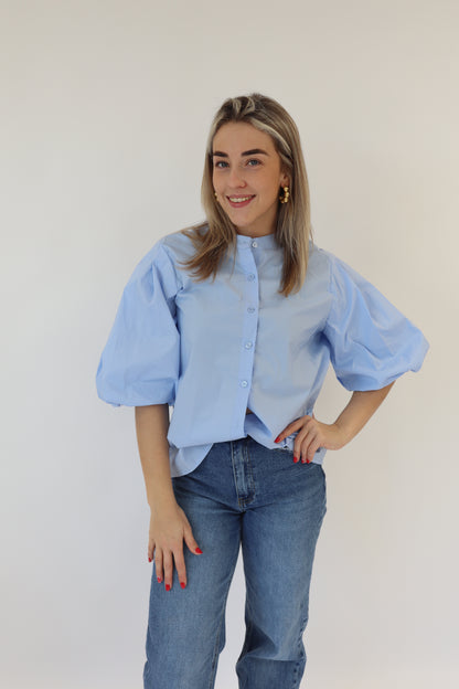 Dani Puff Blouse Blue