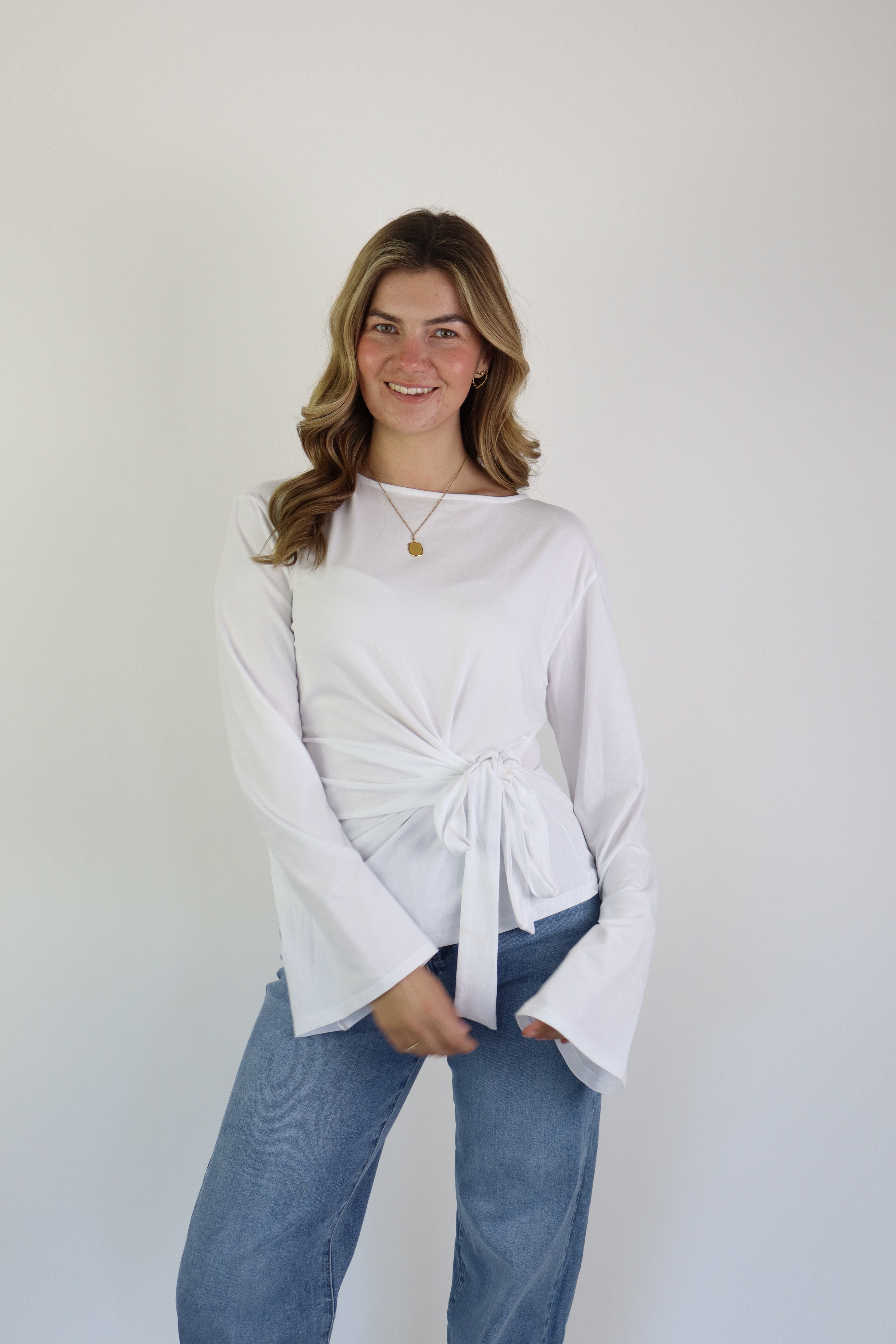 Yoëlle Long Sleeve Top White