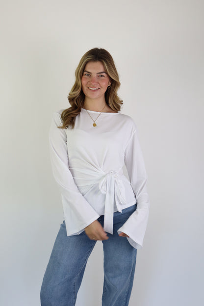 Yoëlle Long Sleeve Top White