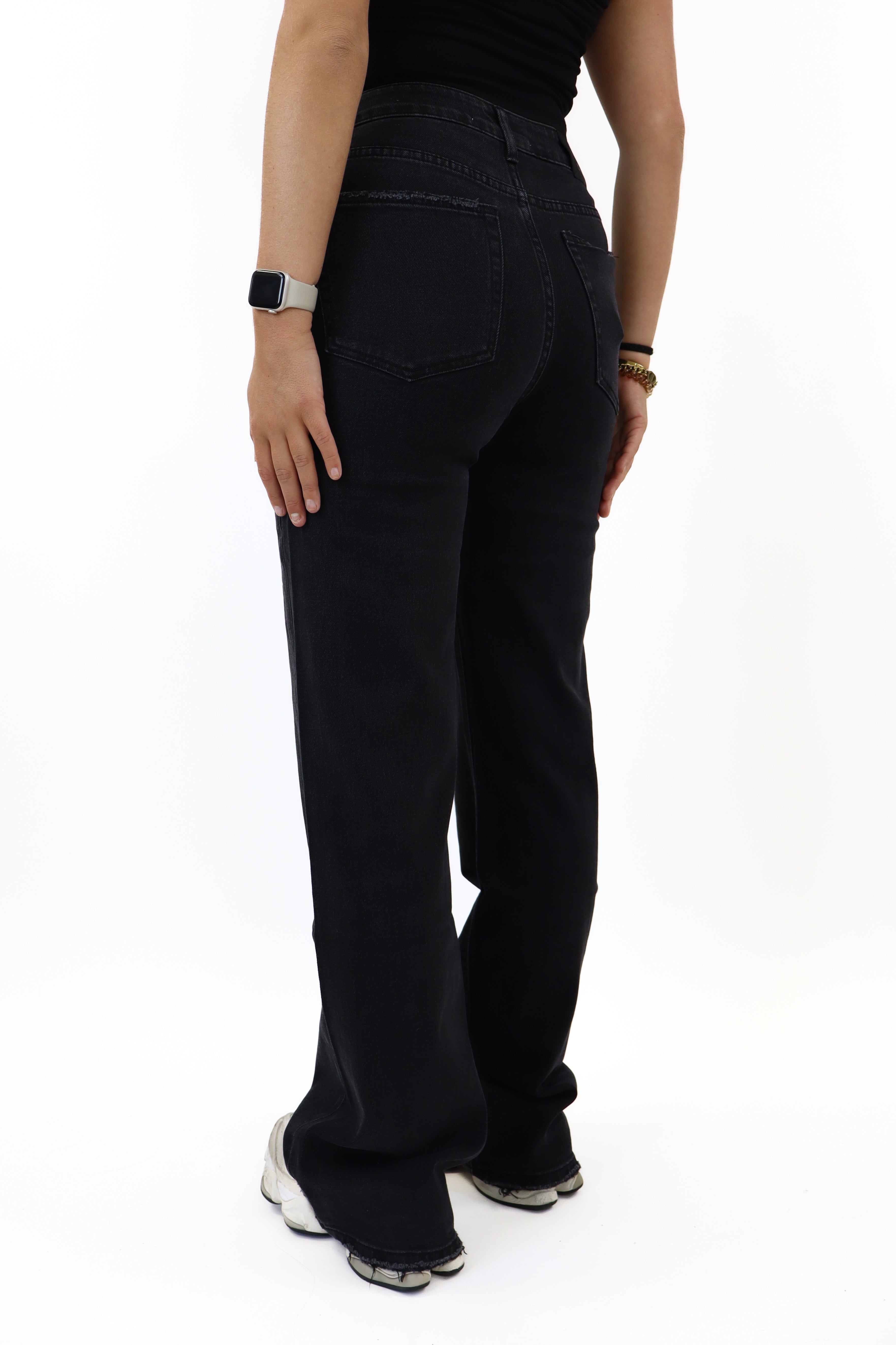Nina Tall Wide Leg Jeans Black | W3392