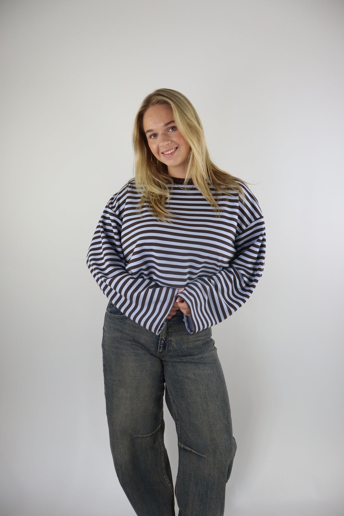 Ambika Striped Sweater Brown/Blue