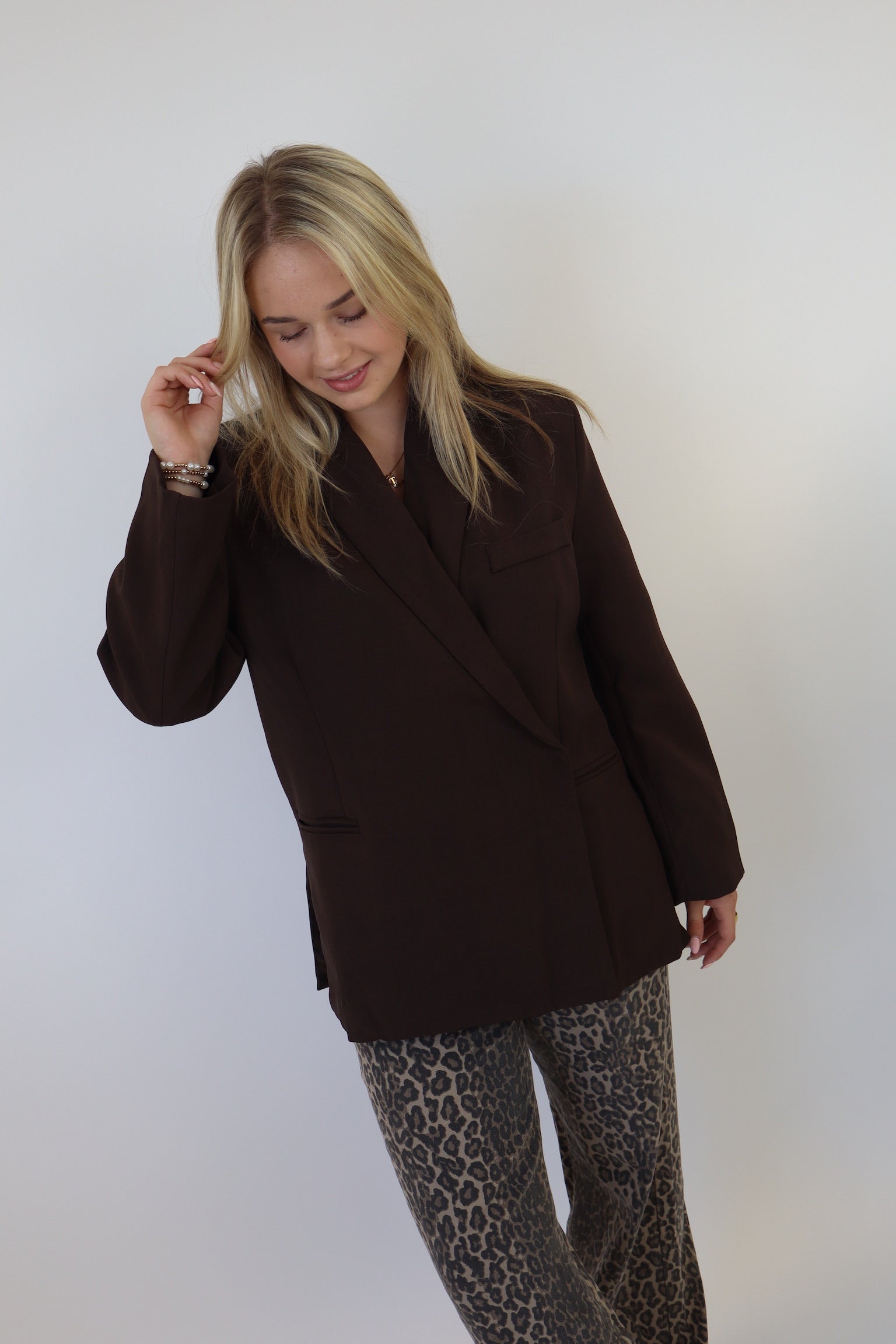 Julie Blazer Dark Brown