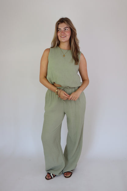 Isabel Katoenen Set Groen