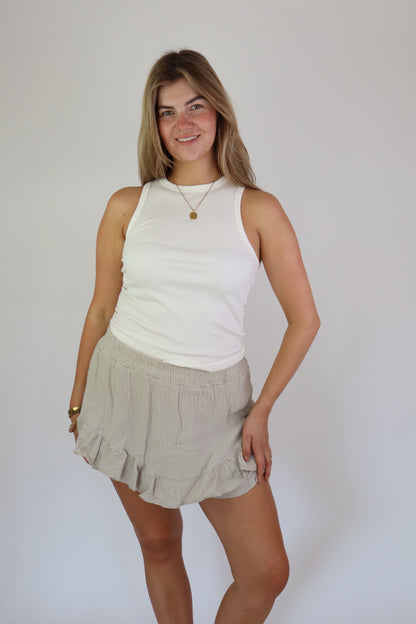 Lilly Katoenen Skort Beige