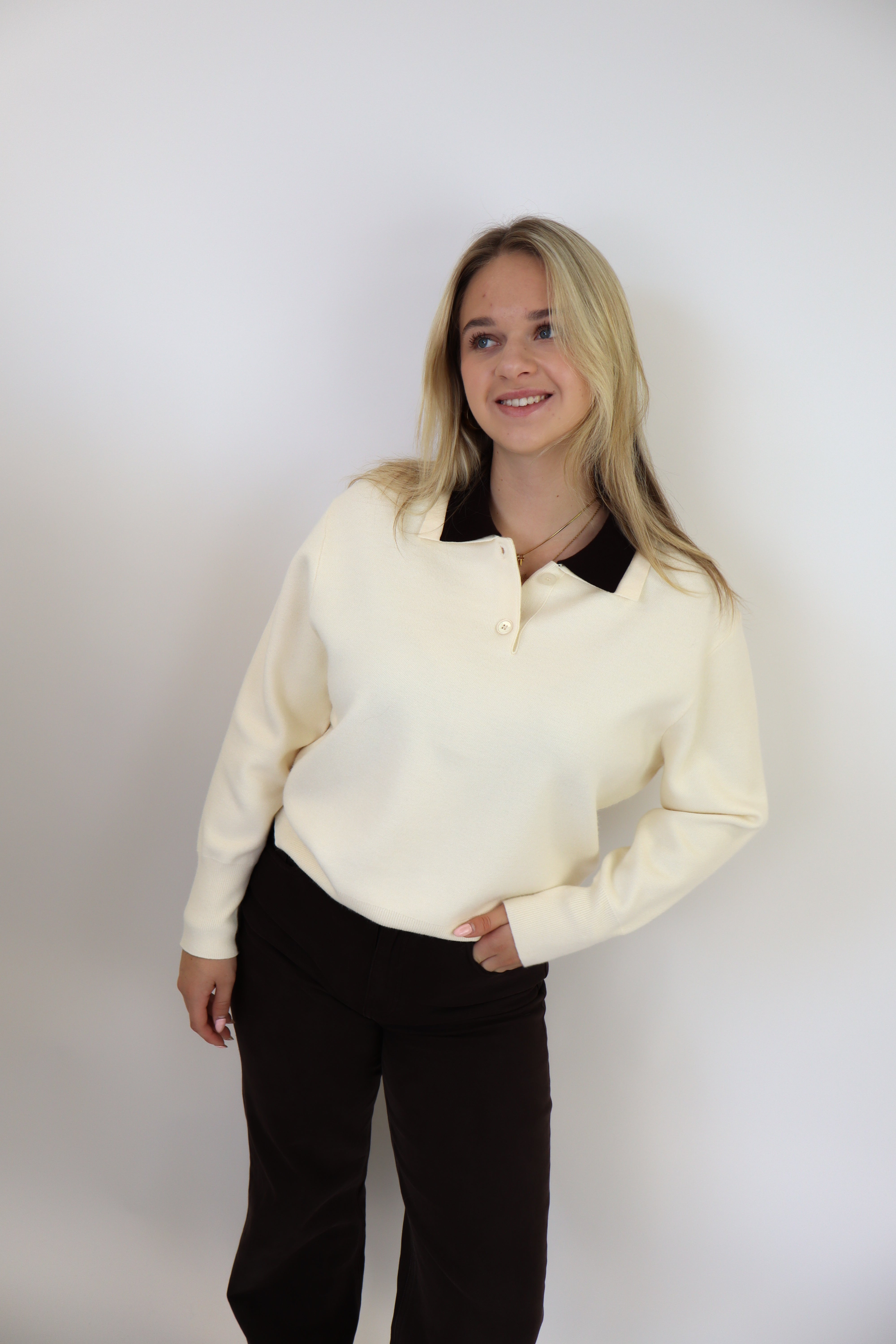 Marije Polo Sweater - Off White