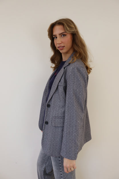 Glitter Blazer Muna Light Grey