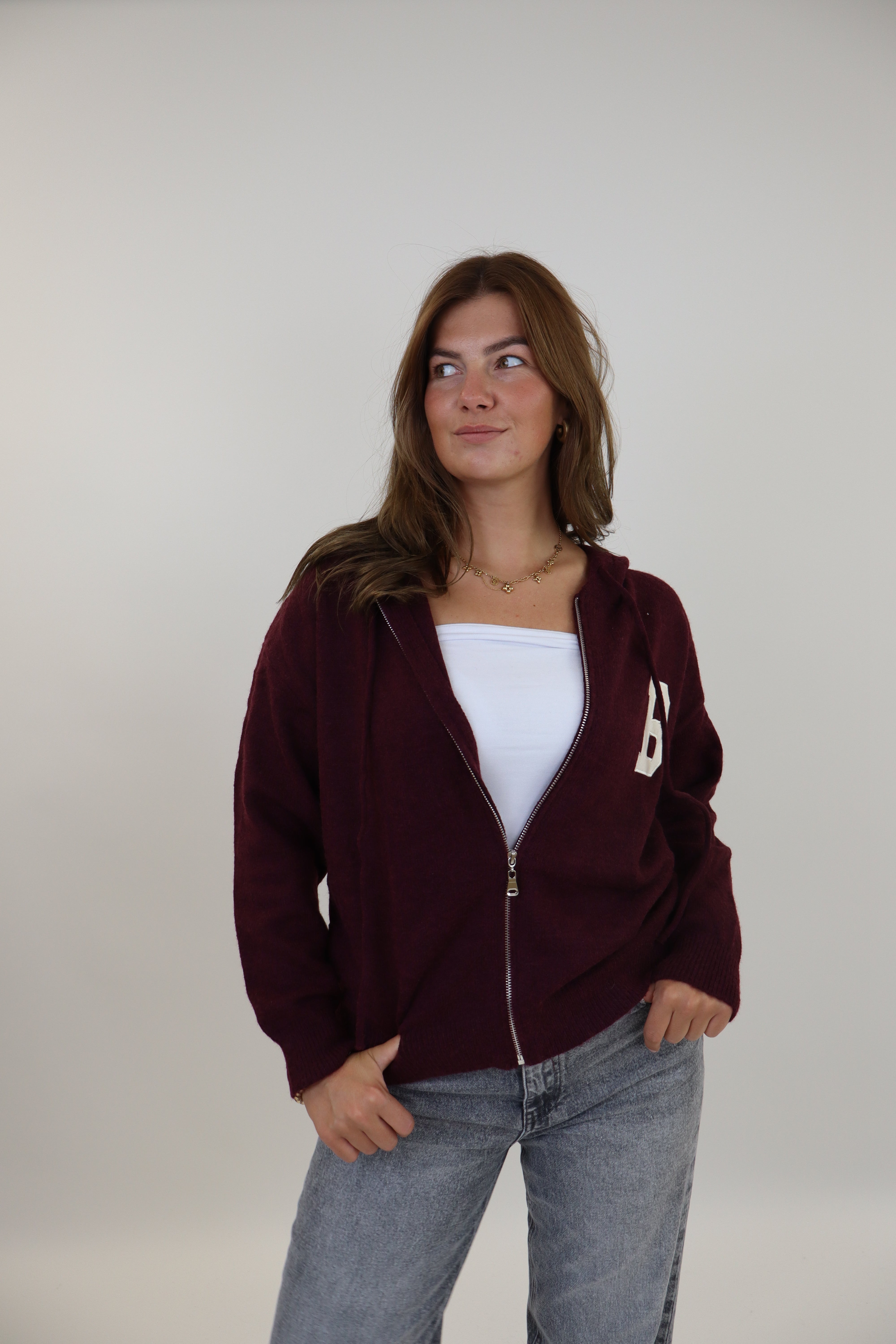 Brooklyn Zip Vest Bordeaux