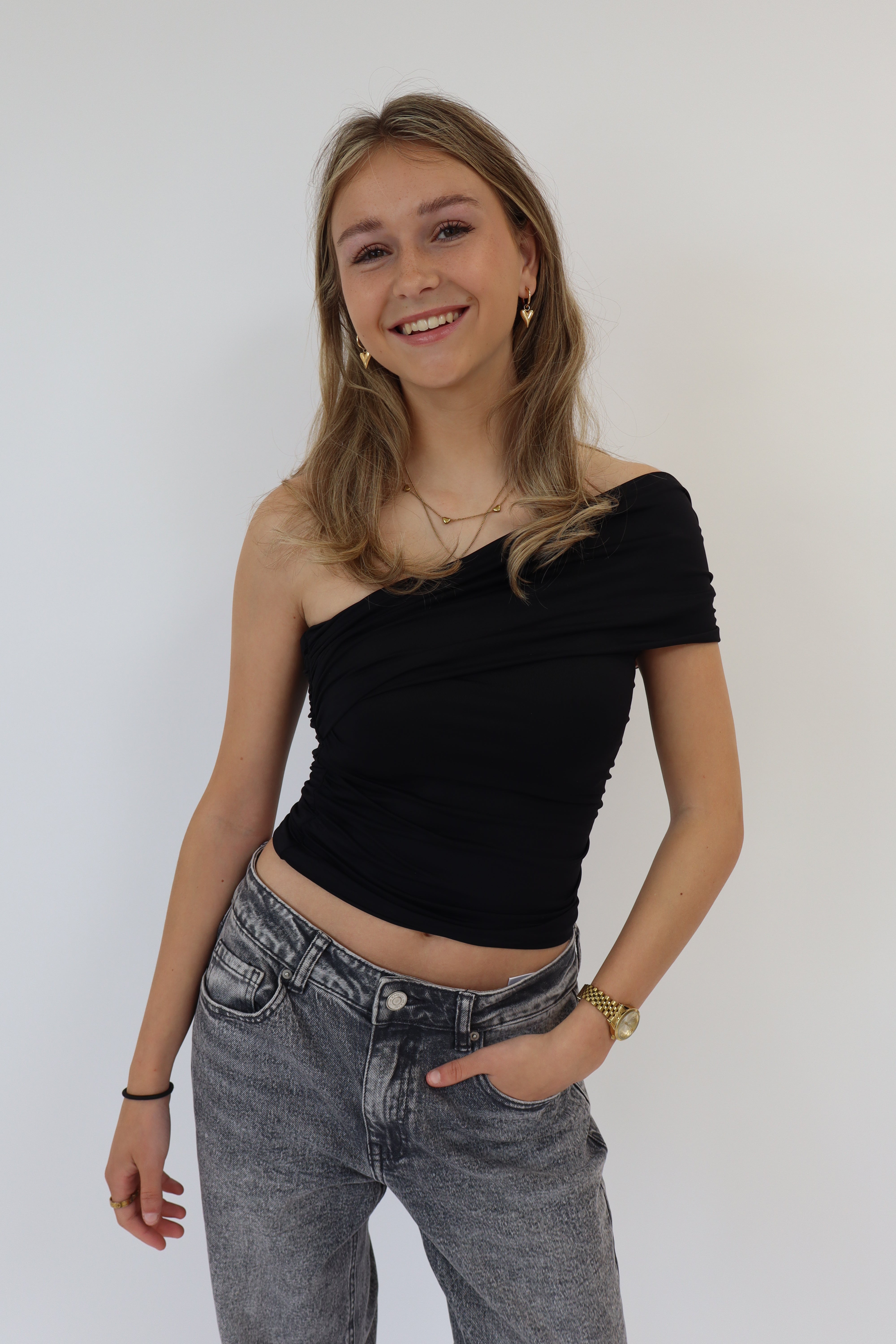Iza Basic Top Zwart