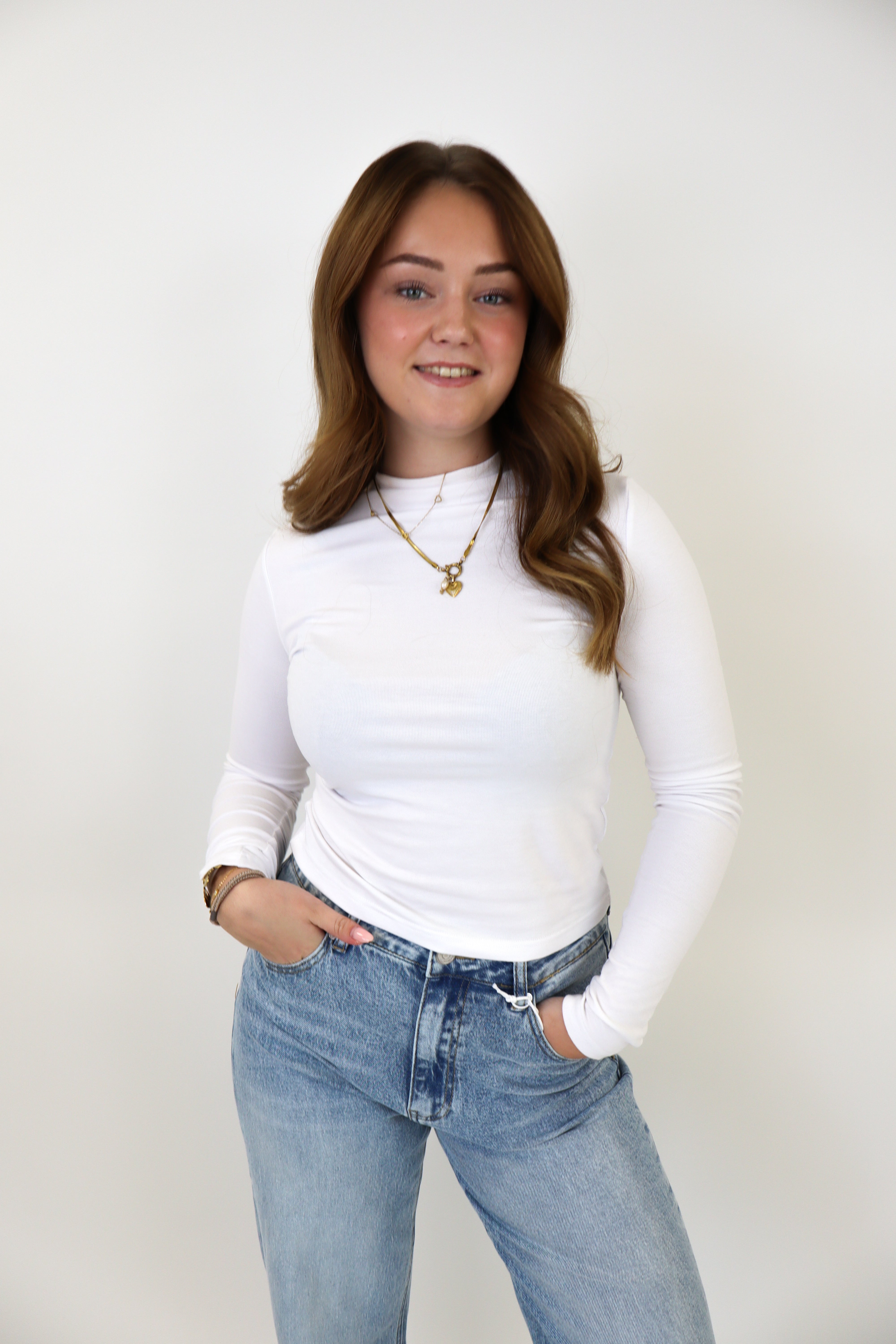 Leanne Long Sleeve Top - Wit