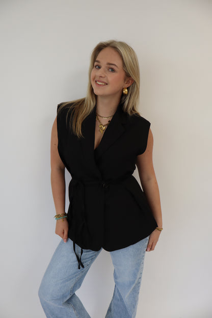 Evy Gilet Zwart | 24749