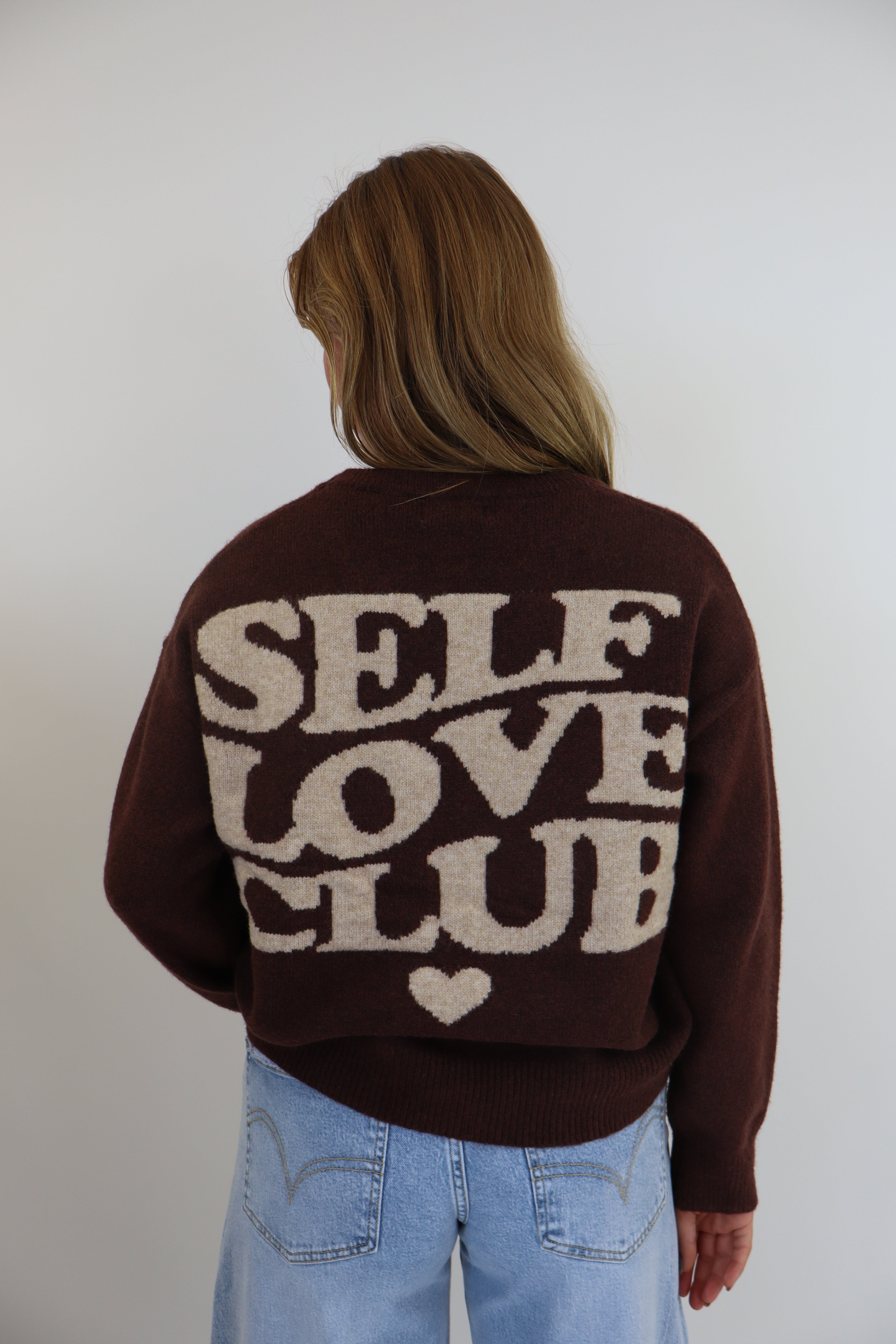 Self Love Club Sweater - Brown