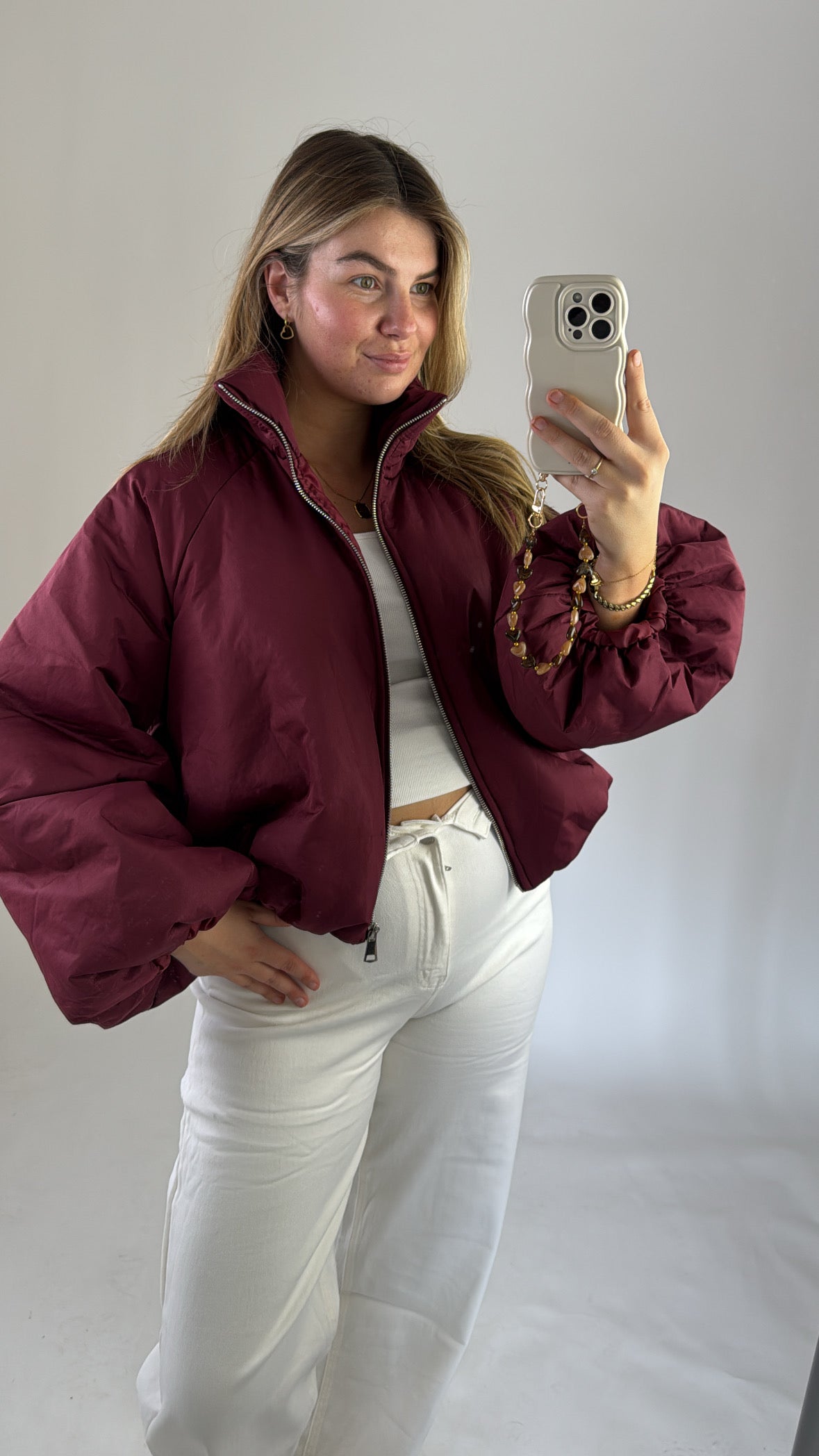 Mariska Puffer Jacket Bordeaux