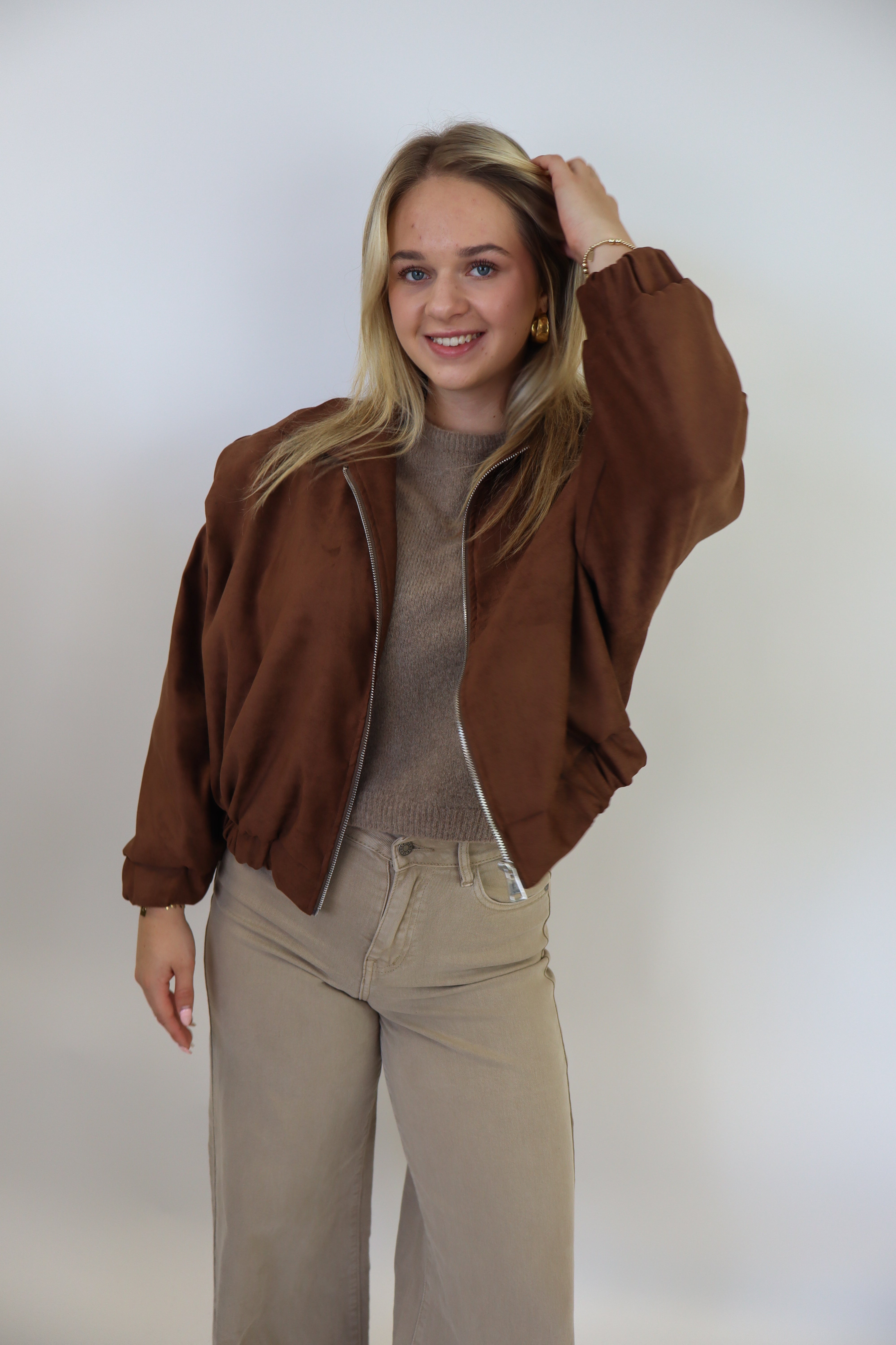 Nienke Suede Jacket Camel
