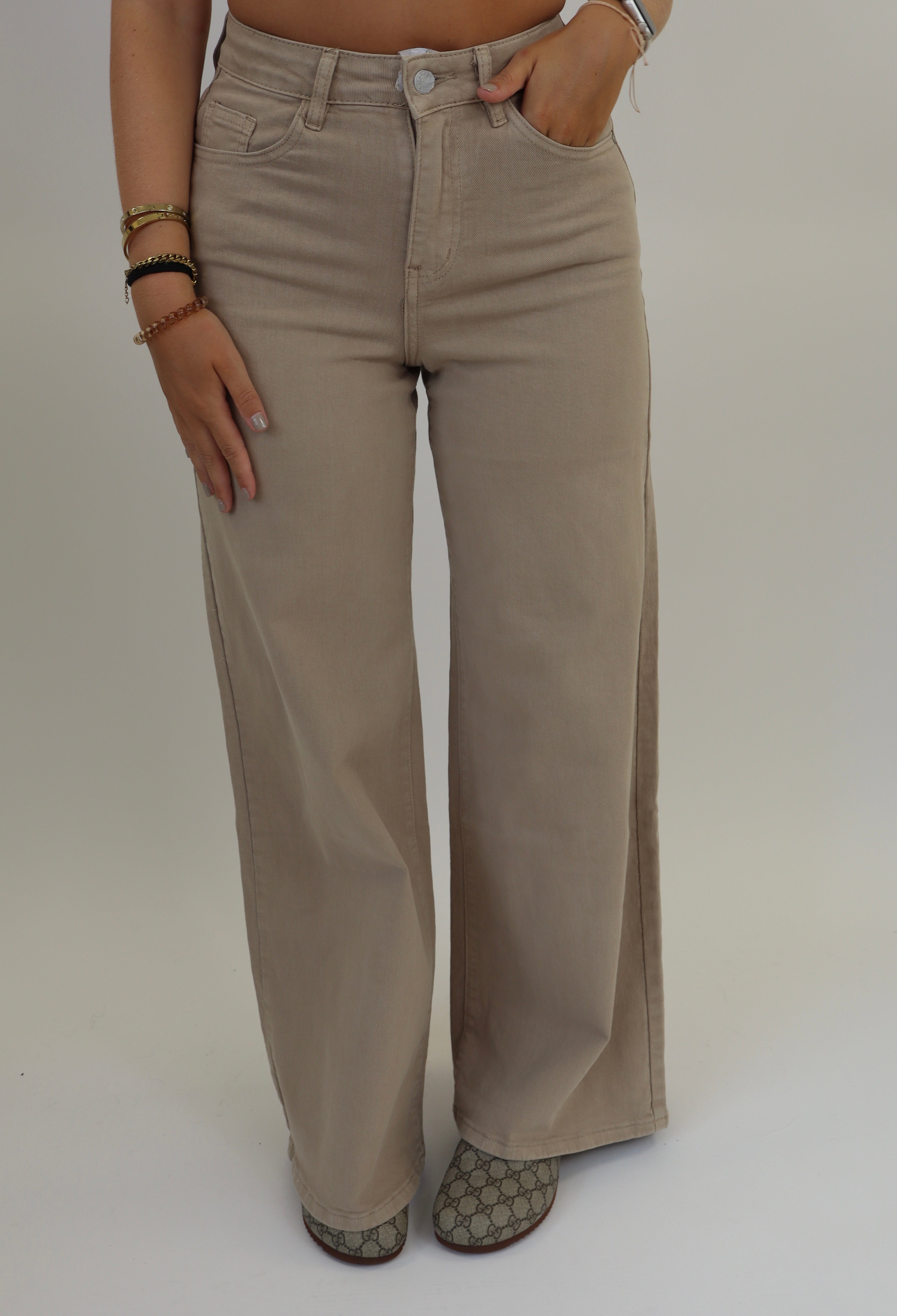 Madelief Wide Leg Jeans -  Sand RD9031-8