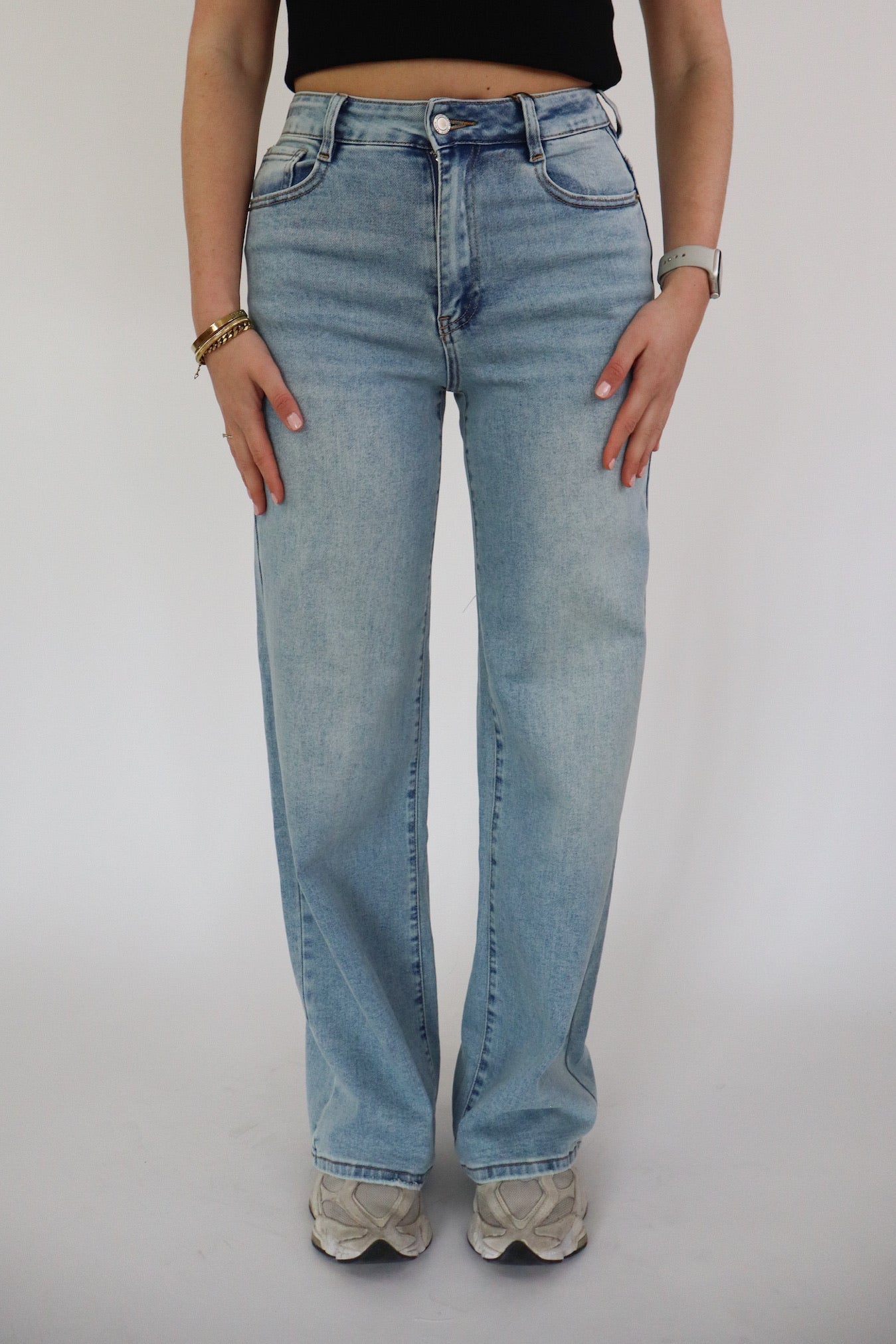 LAULIA DAD FIT JEANS BLUE T6078-2