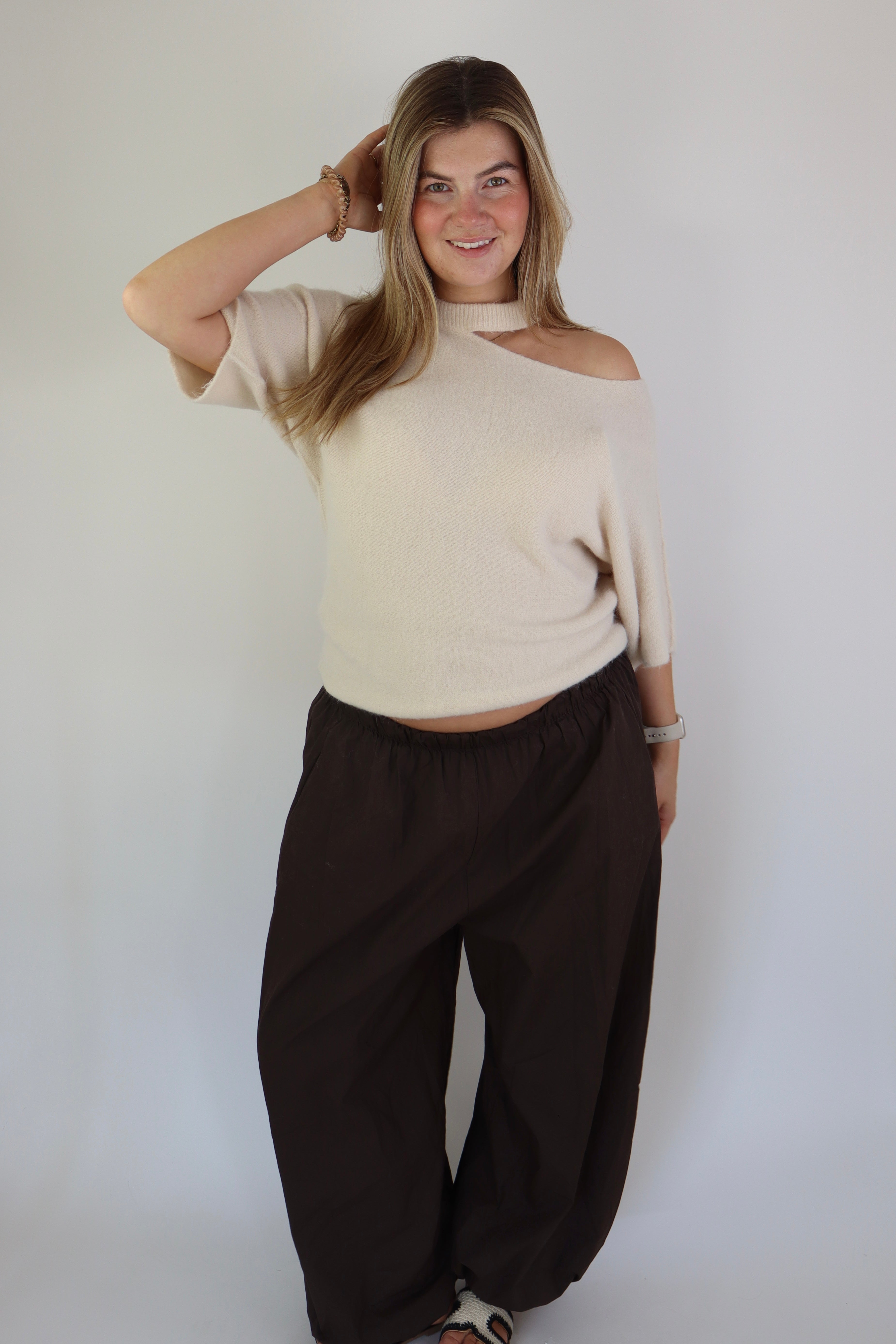 Nola Cotton Pants Brown