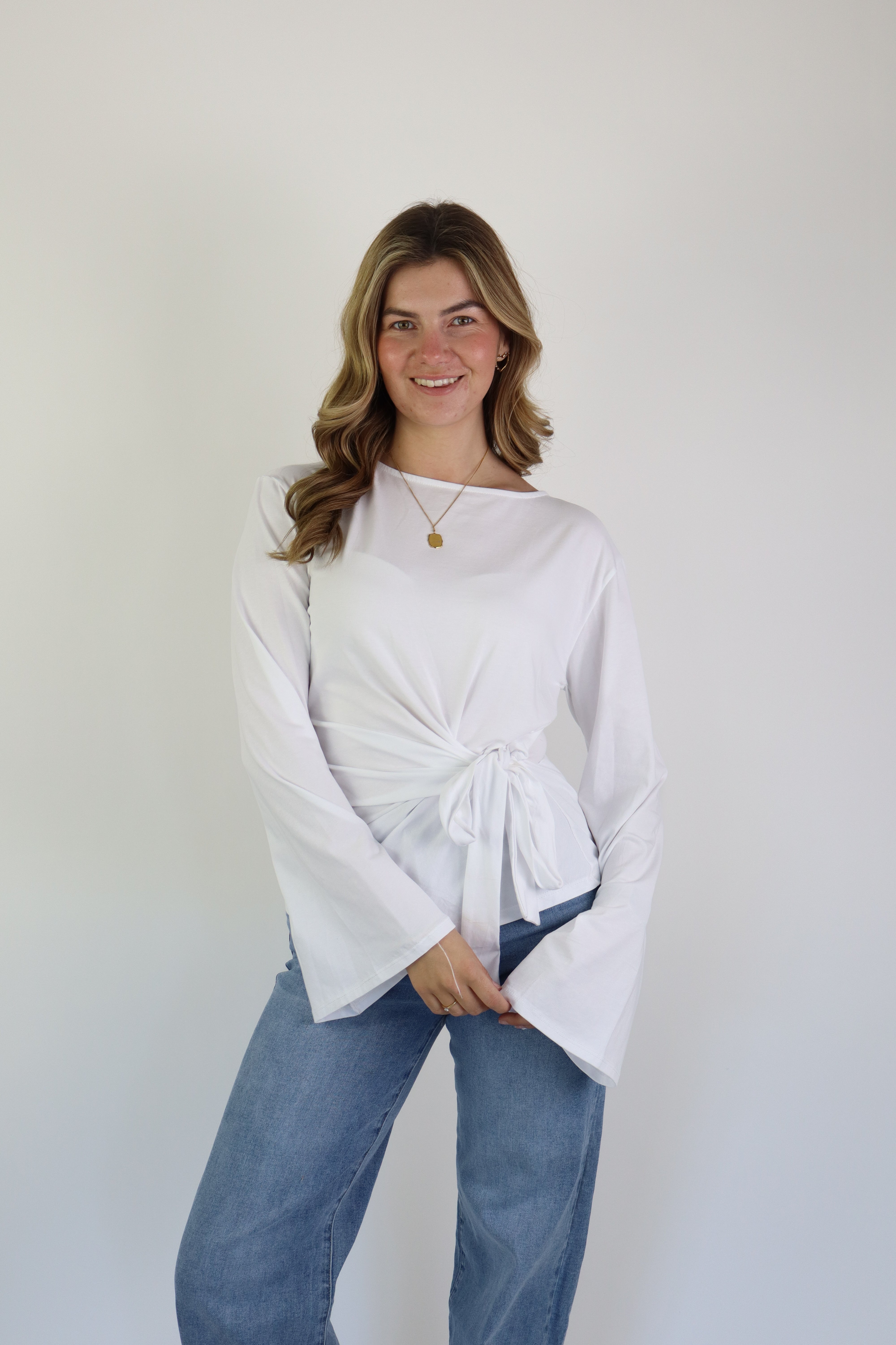 Yoëlle Long Sleeve Top White