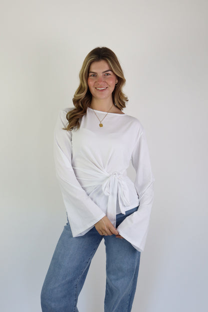 Yoëlle Long Sleeve Top White