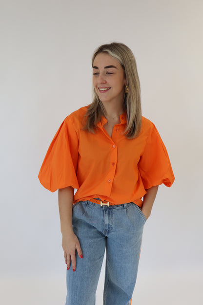 Dani Puff Blouse Orange