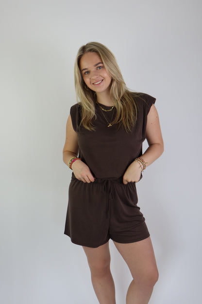 Noëlle Two Piece Set Short Brown