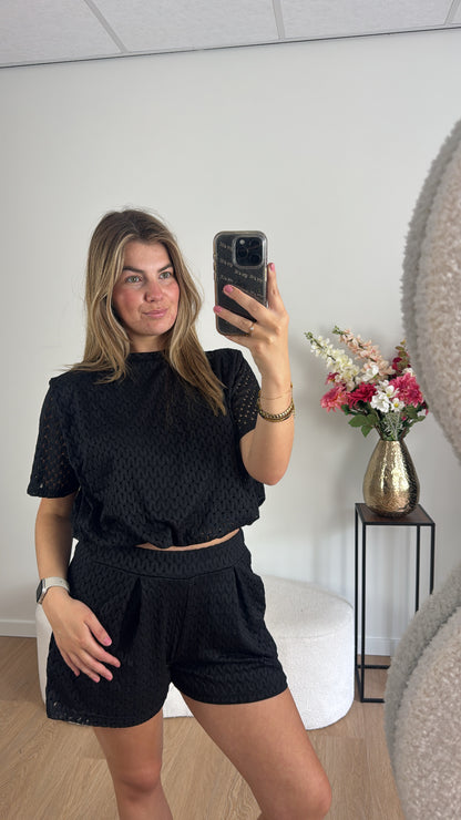 Silvy Two Piece Set Black