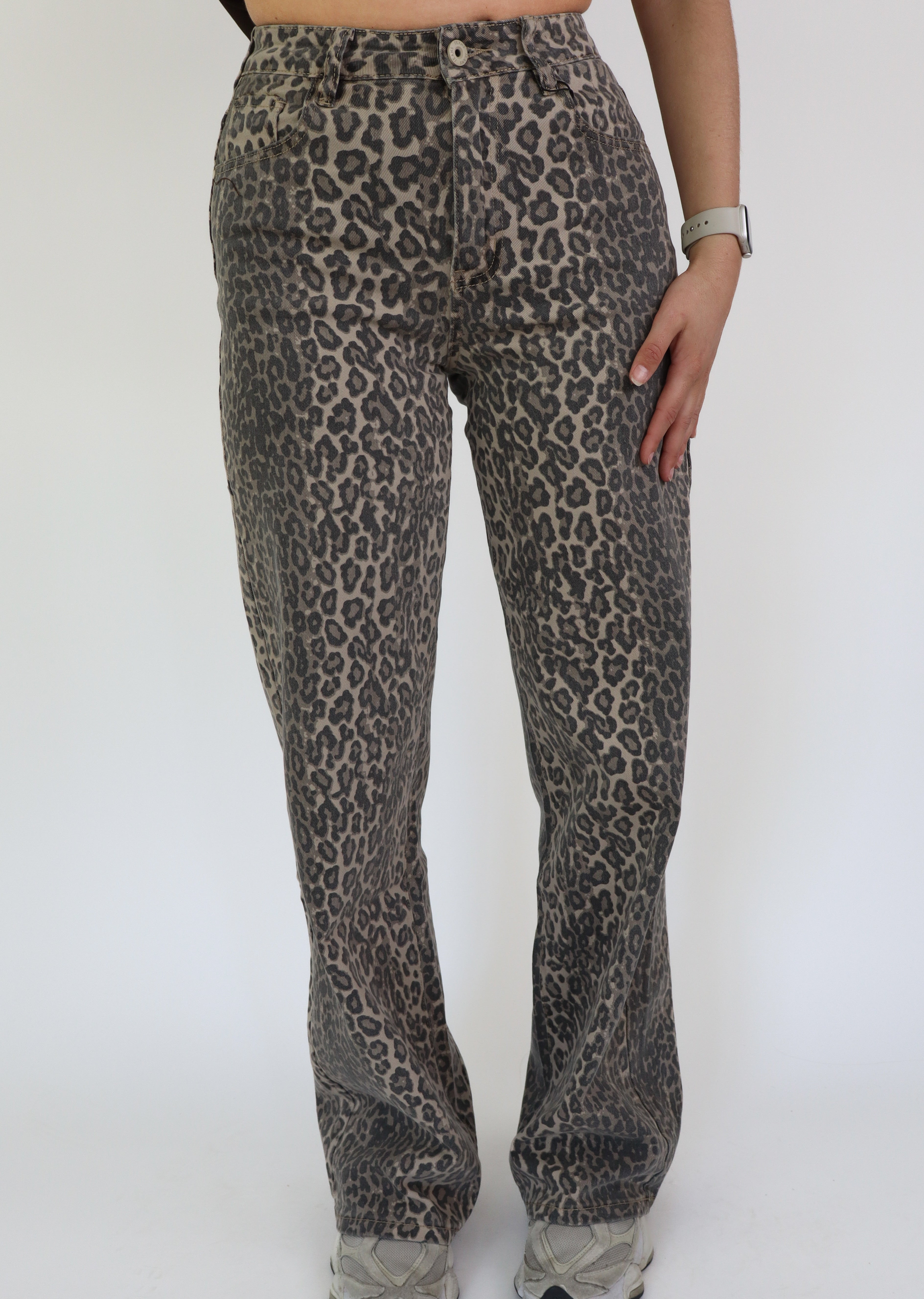 Leopard Jeans Laulia Dad Fit Full Length