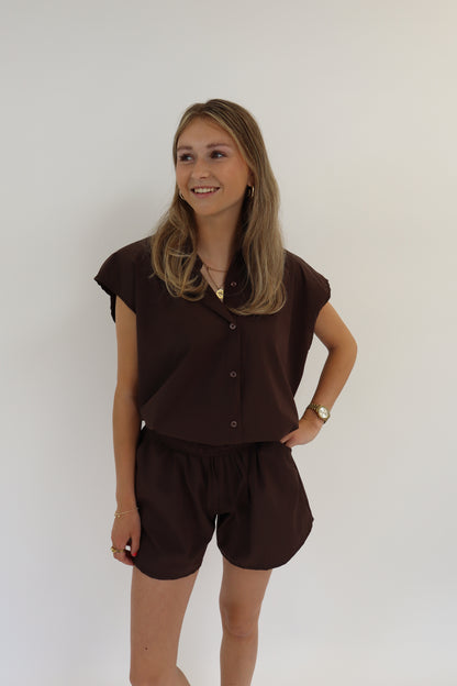 Kim Travel Blouse Bruin
